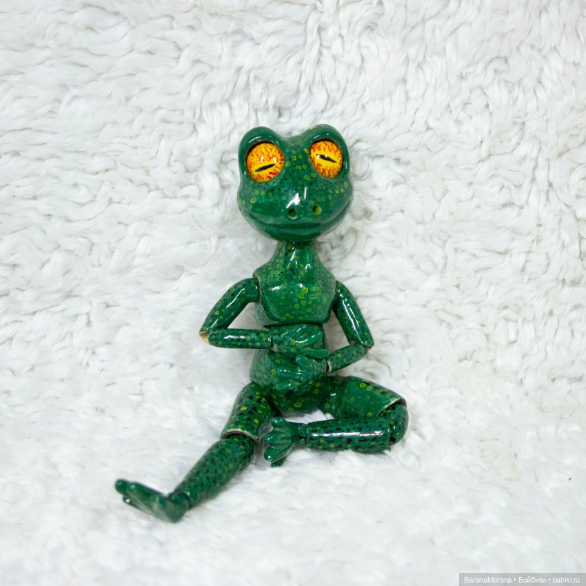 Шарнирная Кукла Лягуша Настюша OOAK (фото 6)