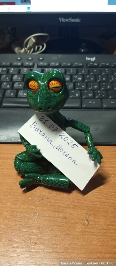 Шарнирная Кукла Лягуша Настюша OOAK (фото 2)