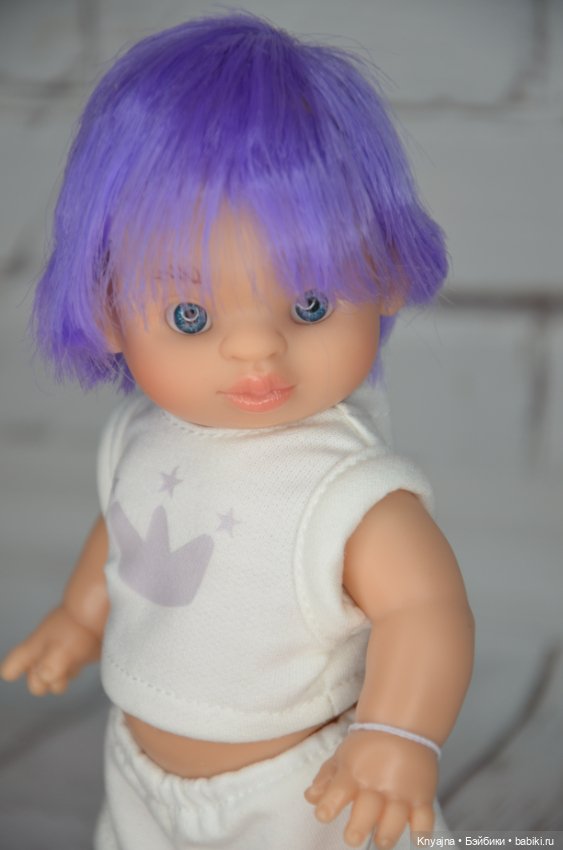 Паолитас, кукла пупс Вито с фиолетовыми волосами (фото 5)