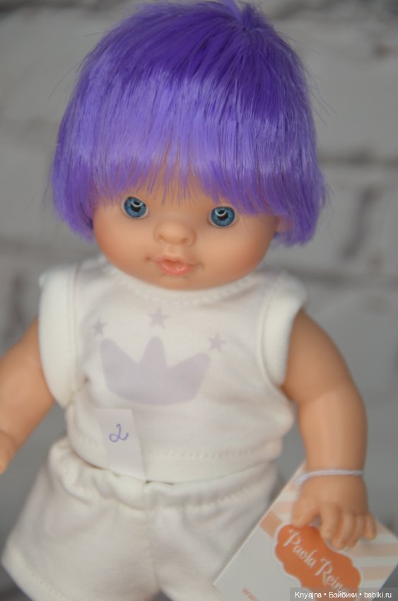 Паолитас, кукла пупс Дима с фиолетовыми волосами #2 (фото 4)
