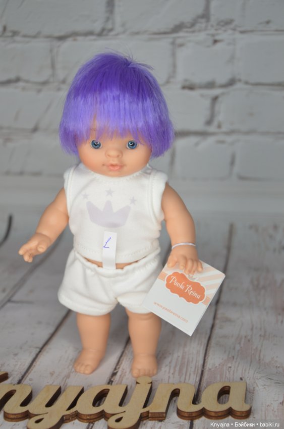 Паолитас, кукла пупс Дима с фиолетовыми волосами #1 (фото 3)
