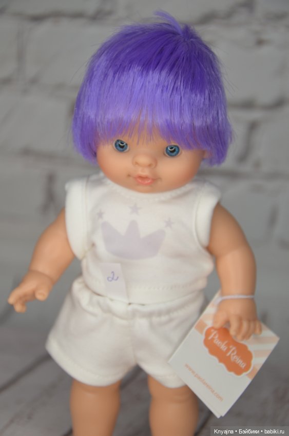Паолитас, кукла пупс Дима с фиолетовыми волосами #2 (фото 3)