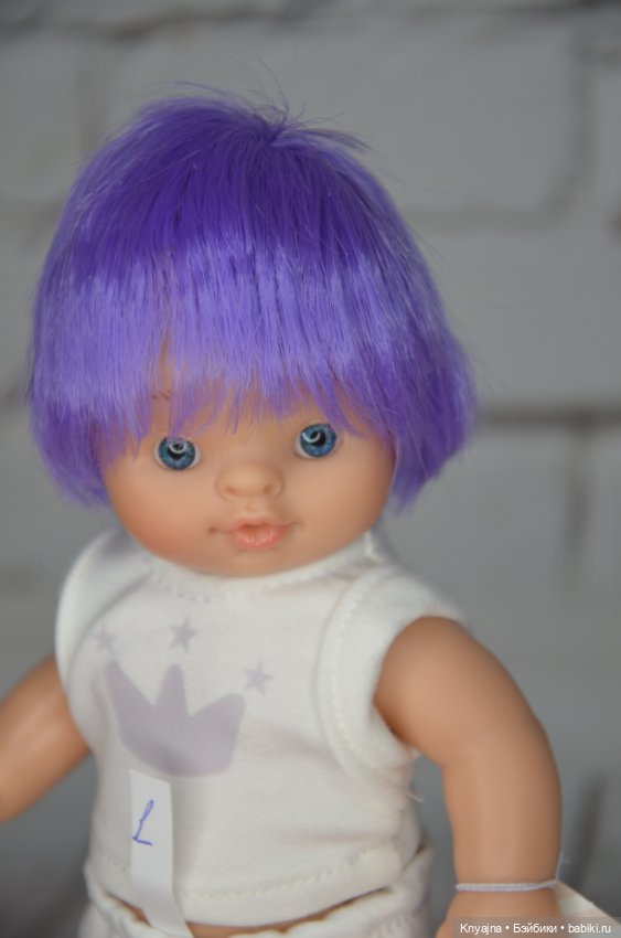 Паолитас, кукла пупс Дима с фиолетовыми волосами #1 (фото 2)