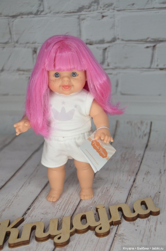 Паолитас, кукла пупс Мина с розовыми волосами (фото 3)