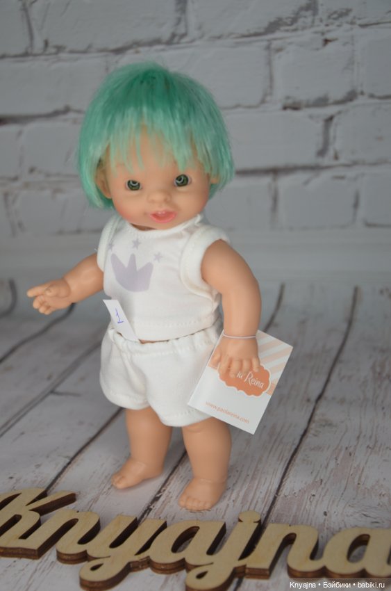 Паолитас, кукла пупс Леонисио с мятными волосами #1