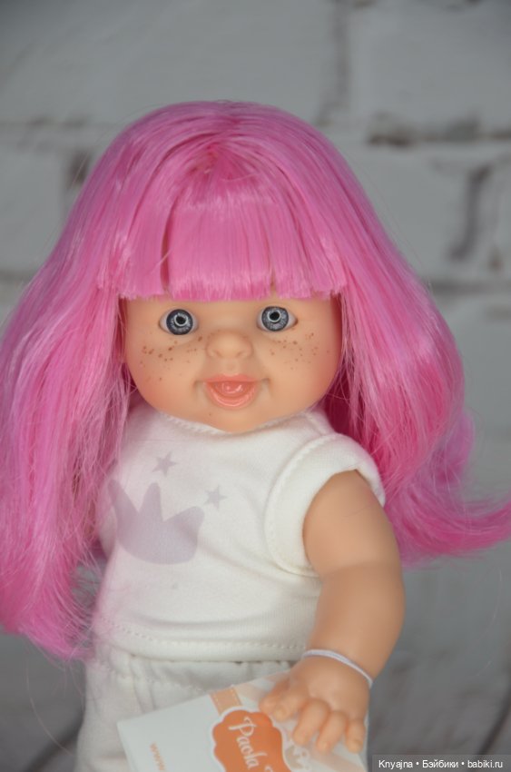 Паолитас, кукла пупс Мина с розовыми волосами (фото 2)