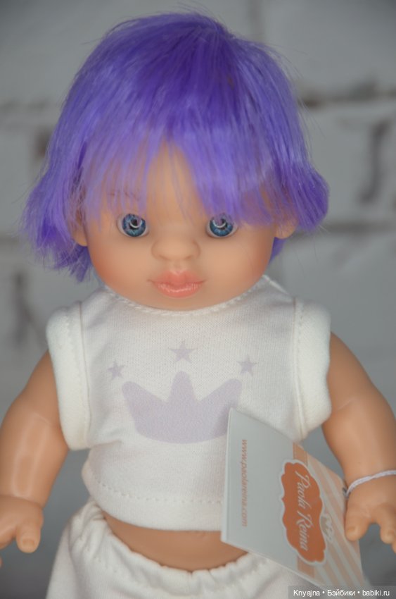 Паолитас, кукла пупс Вито с фиолетовыми волосами (фото 2)