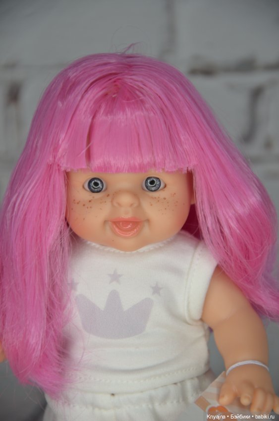 Паолитас, кукла пупс Мина с розовыми волосами (фото 5)