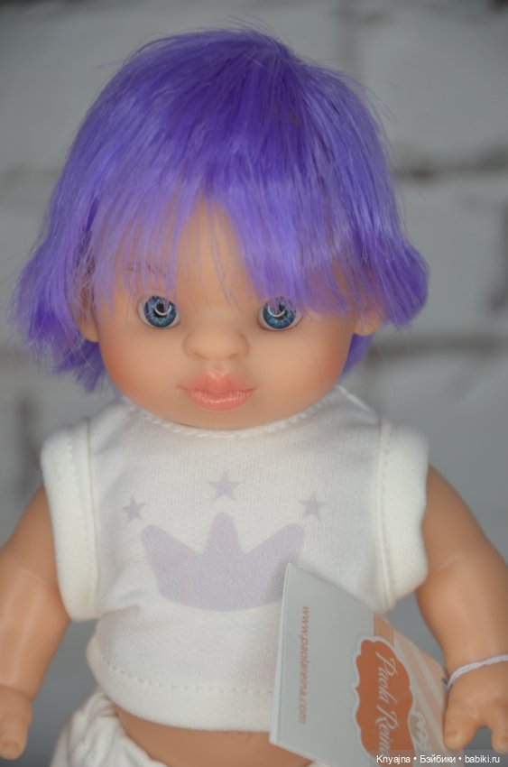 Паолитас, кукла пупс Вито с фиолетовыми волосами (фото 3)