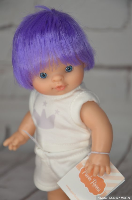 Паолитас, кукла пупс Дима с фиолетовыми волосами #2 (фото 6)