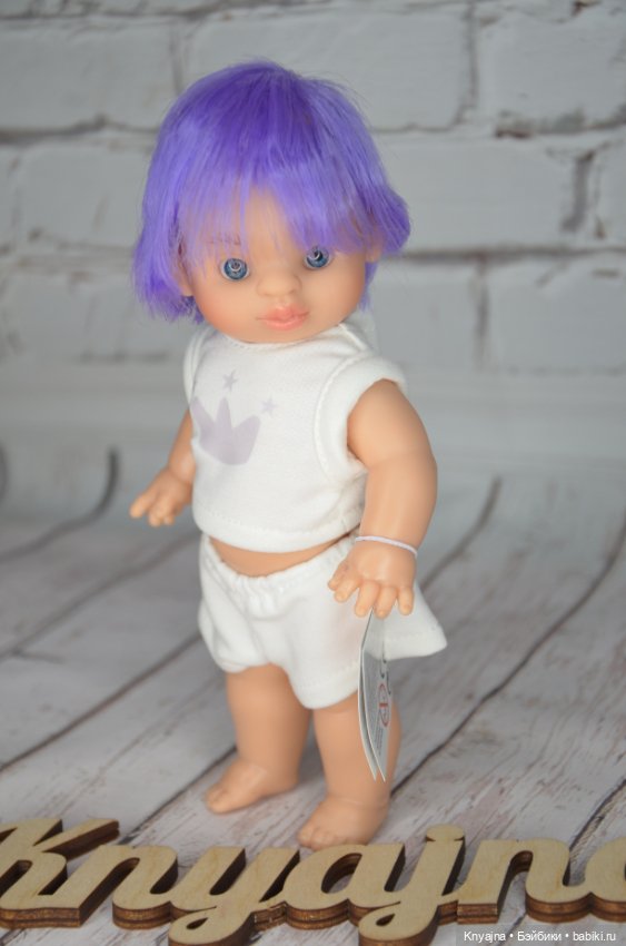 Паолитас, кукла пупс Вито с фиолетовыми волосами (фото 4)