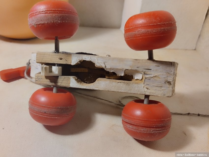 Игрушка Каталка СССР Собака с башмаком, с трещеткой (фото 5)