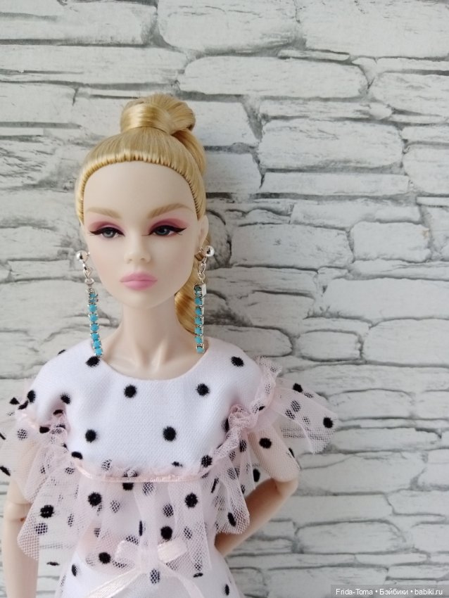 Украшения для барби поппи интегрити серьги жемчуг бирюза (фото 7)