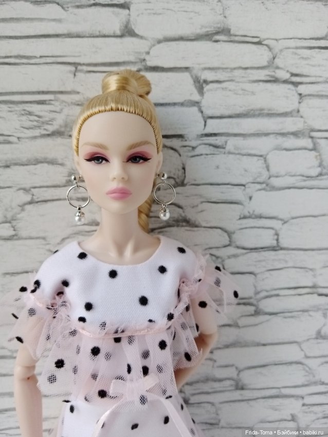 Украшения для барби поппи интегрити серьги жемчуг бирюза (фото 4)
