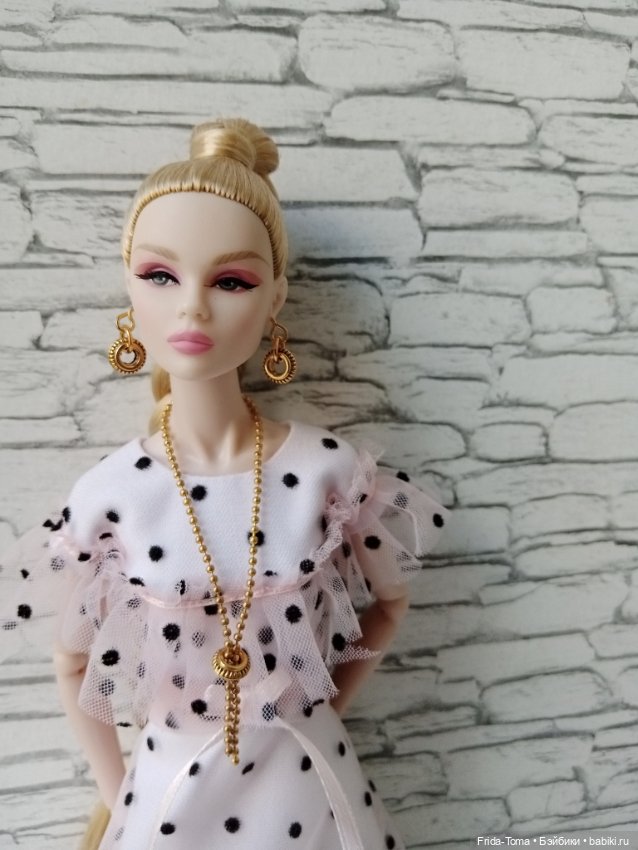 Украшения для барби поппи интегрити серьги жемчуг бирюза