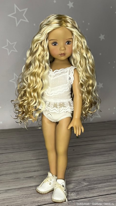 Натуральный парик блонд 7/8 для Little darling и аналогичных кукол (фото 9)