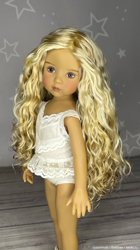 Натуральный парик блонд 7/8 для Little darling и аналогичных кукол (фото 6)