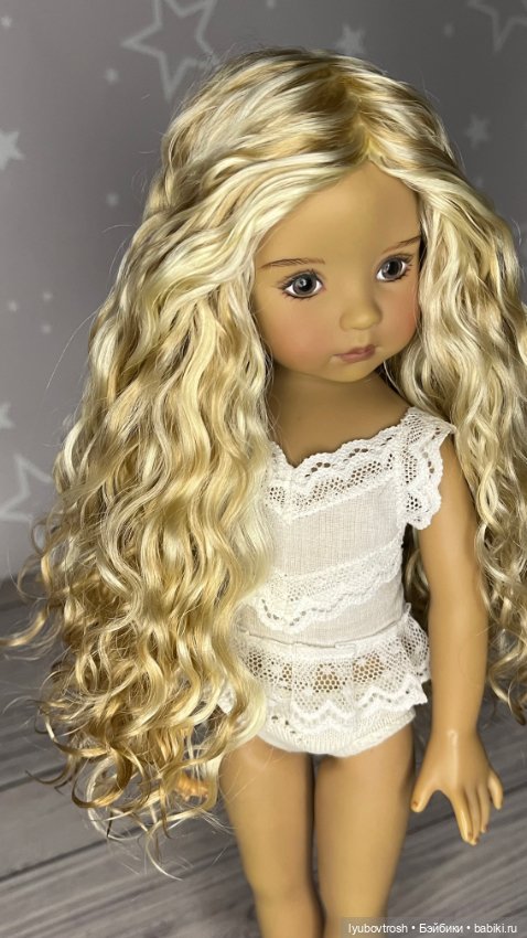 Натуральный парик блонд 7/8 для Little darling и аналогичных кукол (фото 8)