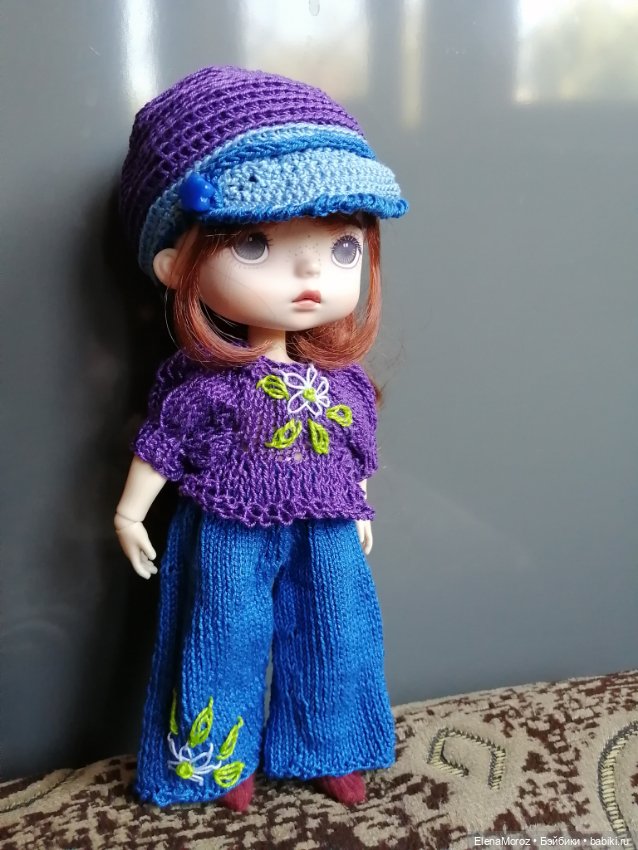 Большой лот (5 комплектов!) летней вязаной одежды для кукол Xiaomi monst 20 cм (фото 8)