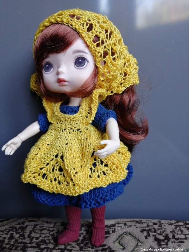 Большой лот (5 комплектов!) летней вязаной одежды для кукол Xiaomi monst 20 cм (фото 3)