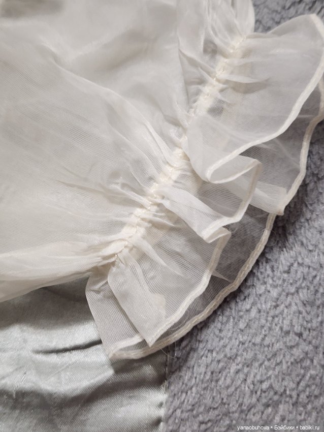 Винтажное детское платье с нижним платьем в комплекте для большой куклы (фото 9)