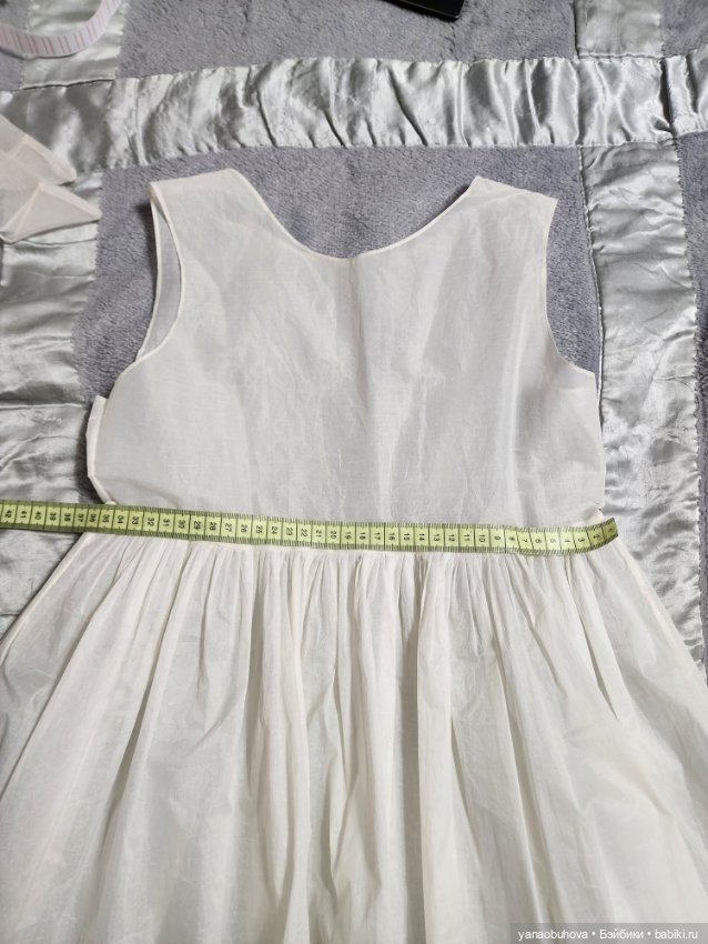 Винтажное детское платье с нижним платьем в комплекте для большой куклы