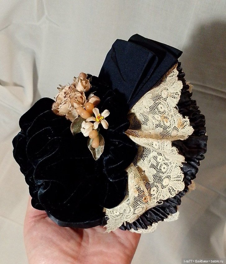 Бонет для антикварной куклы ОГ 23- 25см (фото 2)