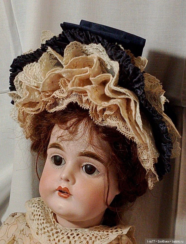 Бонет для антикварной куклы ОГ 23- 25см