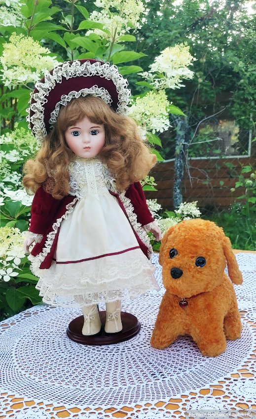 Винтажная реплика французской антикварной куклы (фото 3)