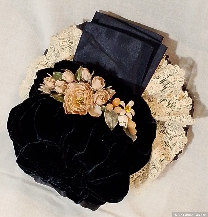 Бонет для антикварной куклы ОГ 23- 25см (фото 5)