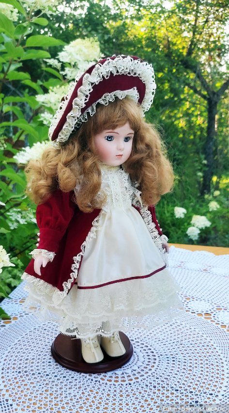 Винтажная реплика французской антикварной куклы (фото 4)