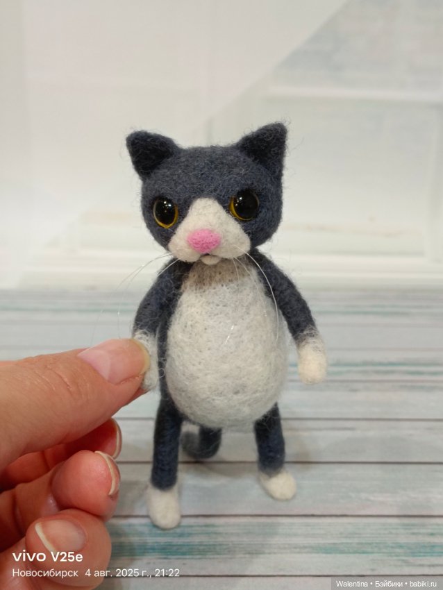 Серый котёнок — Авторские игрушки