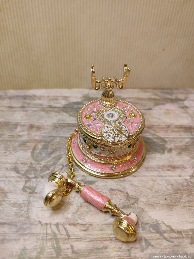 Шкатулочка с эмалью Ретро-телефон (фото 3)