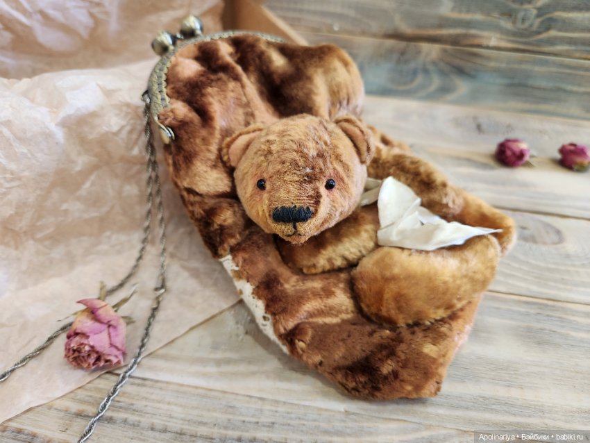 Мишкосумка из винтажного плюша (фото 8)