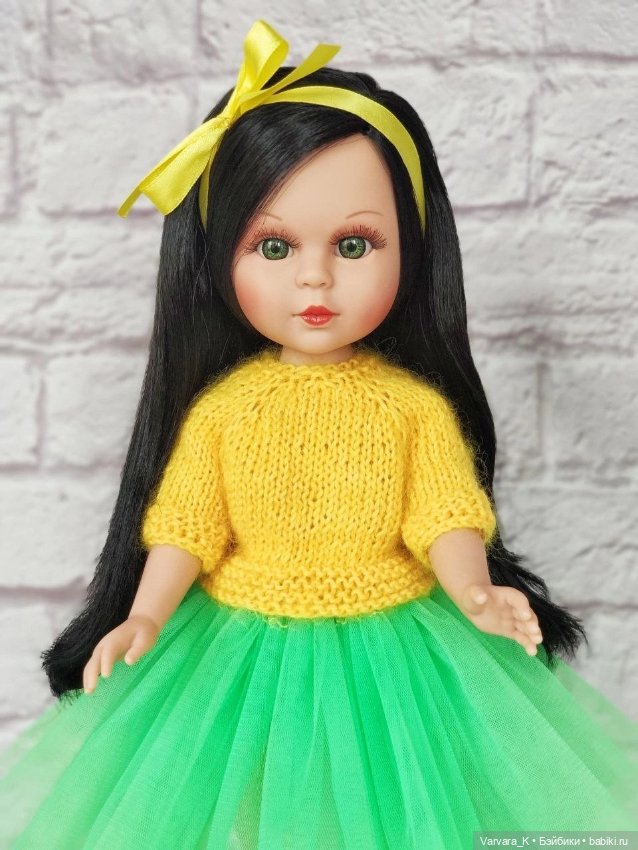 Vidal Rojas, кукла Элизабет в желто-зеленом наряде, 41 см (фото 7)