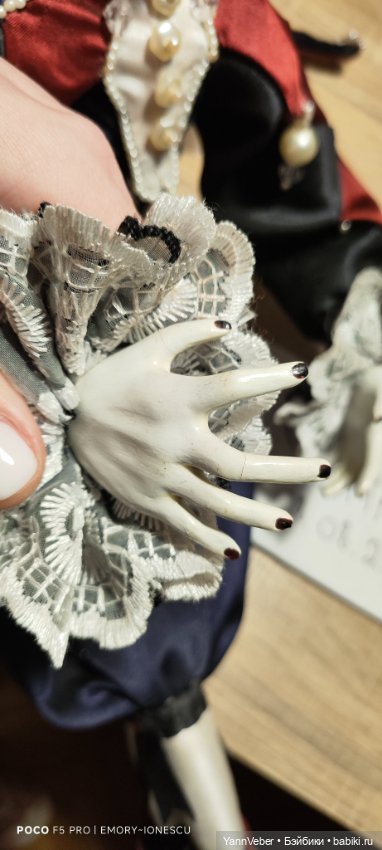 Авторская кукла "Арлекин" на проволочном каркасе (фото 7)