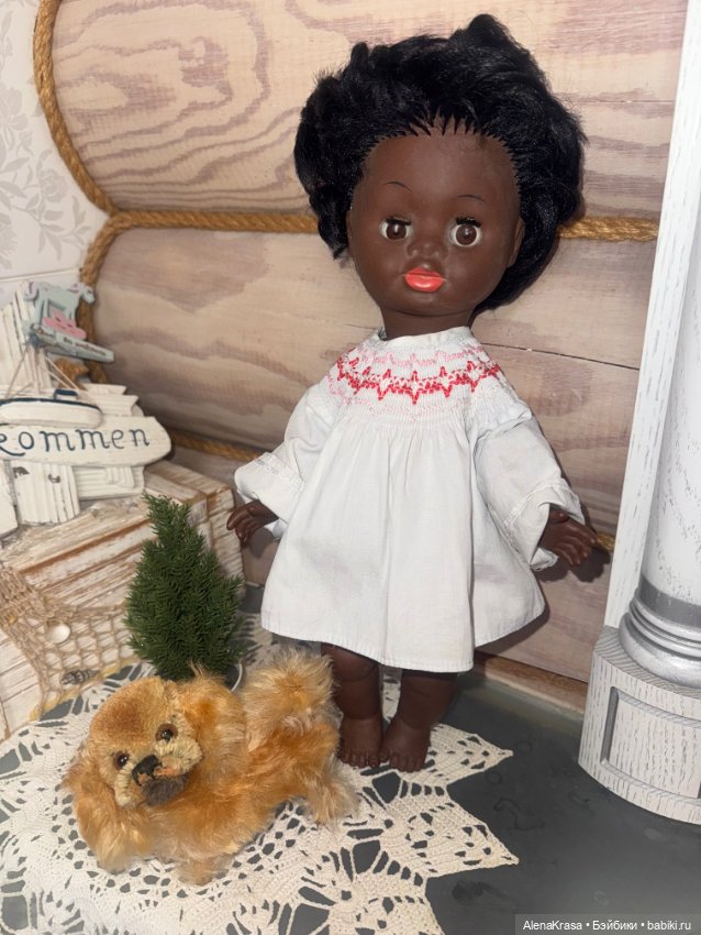 Кукла негритянка ГДР — Винтажные куклы и игрушки детства