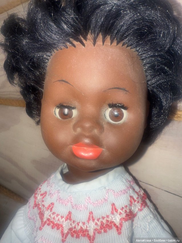 Кукла негритянка ГДР — Винтажные куклы и игрушки детства (фото 3)