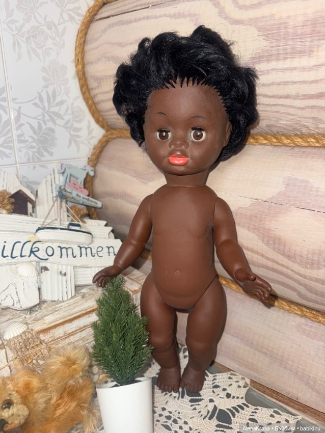 Кукла негритянка ГДР — Винтажные куклы и игрушки детства (фото 6)