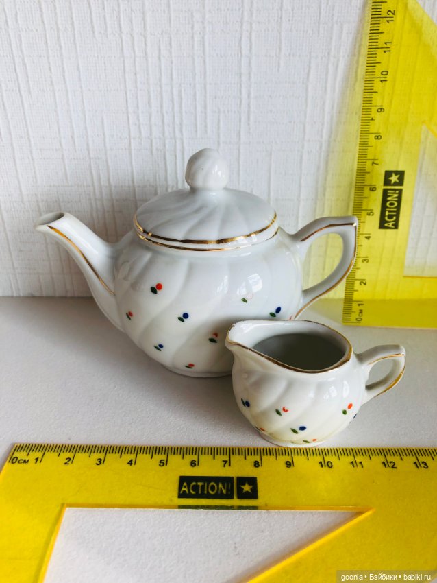 Чайник и молочник для больших кукол (фото 5)
