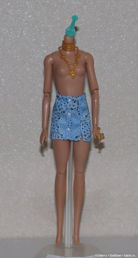 Тело Барби Экстра - Блондинка с голубыми прядями