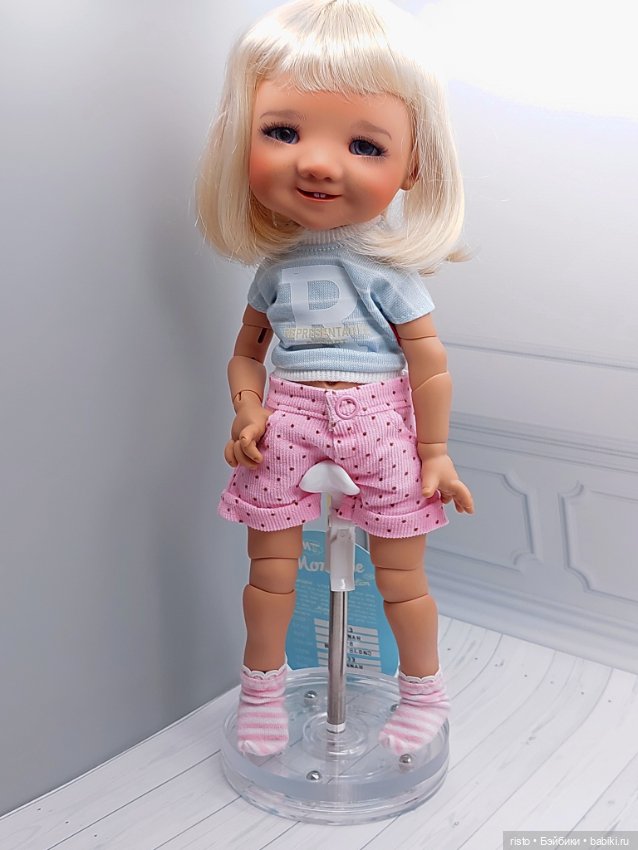 Вельветовые розовые шорты с отворотами для пельменей Meadow dolls