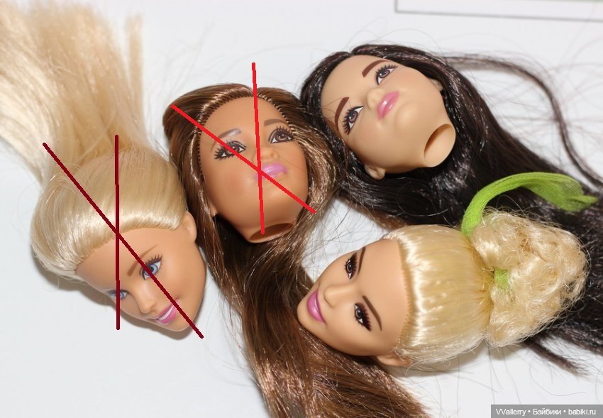 Лот голов барби 2 штуки — Тела и головы для кукол