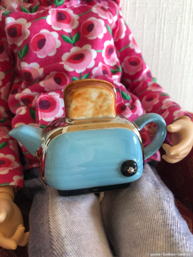 Керамический чайник для больших кукол (фото 2)