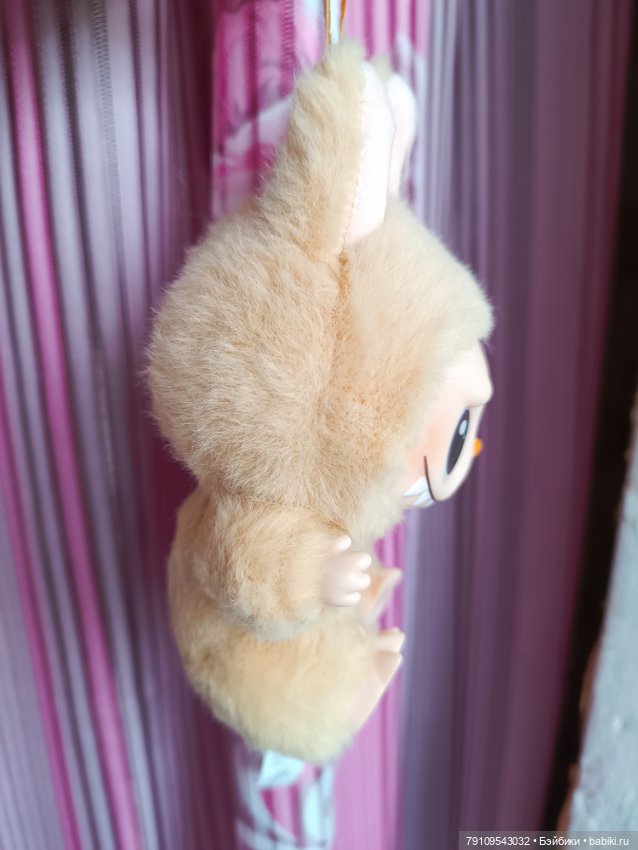 Бежевый Labubu Baba Have a seat Pop Mart, оригинал (фото 4)