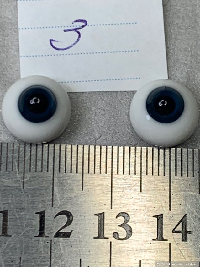 Глаза для кукол стекло 12 мм (фото 7)