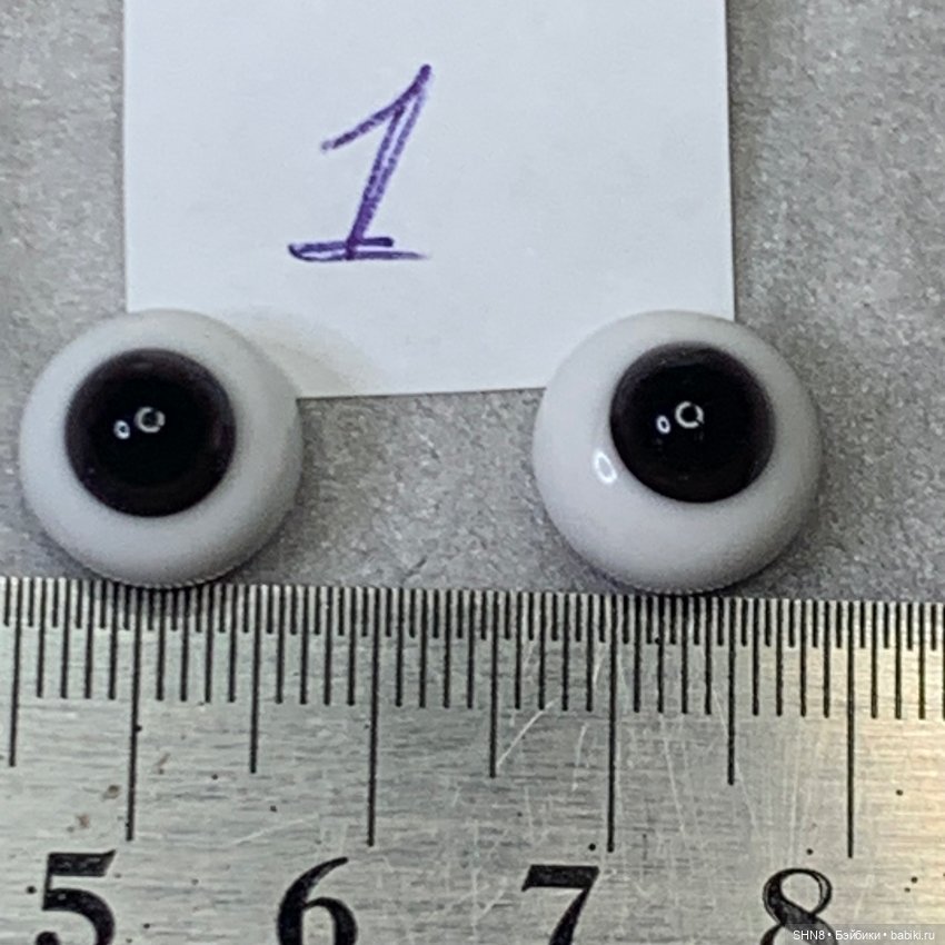 Глаза для кукол стекло 12 мм (фото 3)