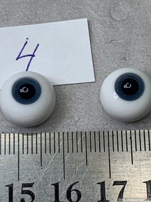 Глаза для кукол стекло 12 мм (фото 9)