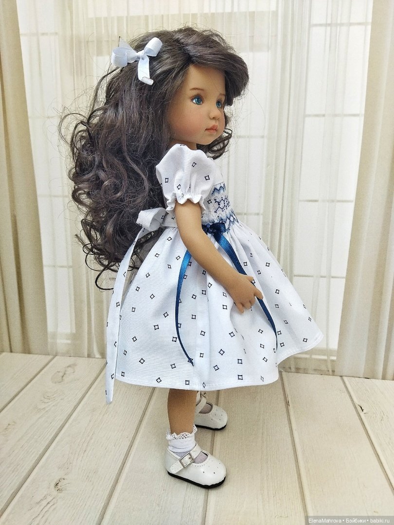 Платье с вышивкой по буфам для кукол Little Darling (фото 2)