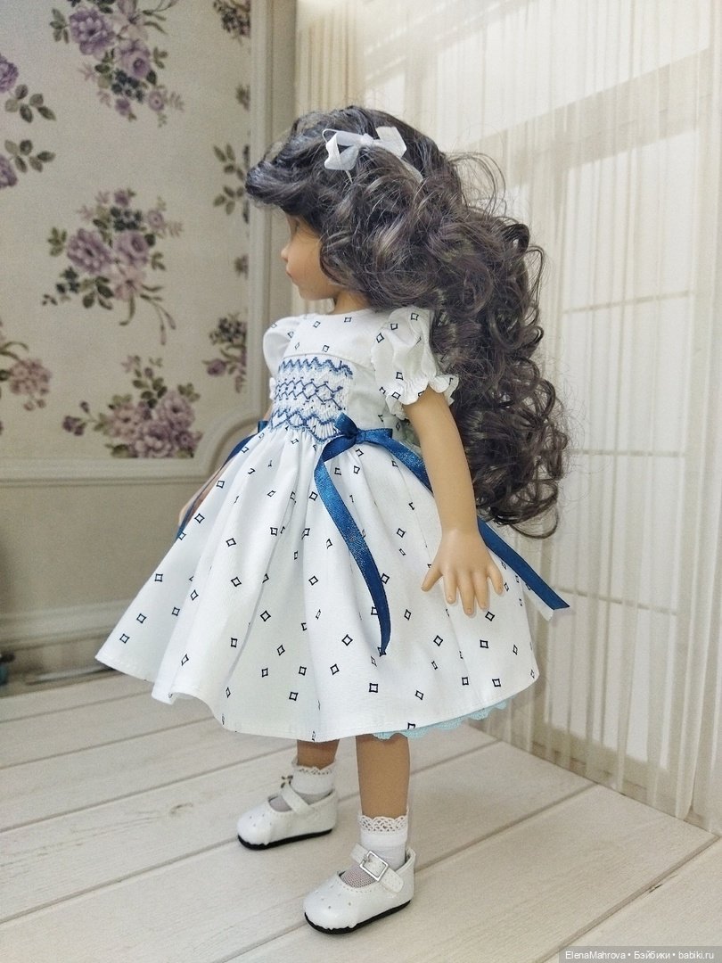 Платье с вышивкой по буфам для кукол Little Darling (фото 3)